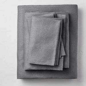 NEW Casaluna 100% Washed Linen Solid Sheet Set